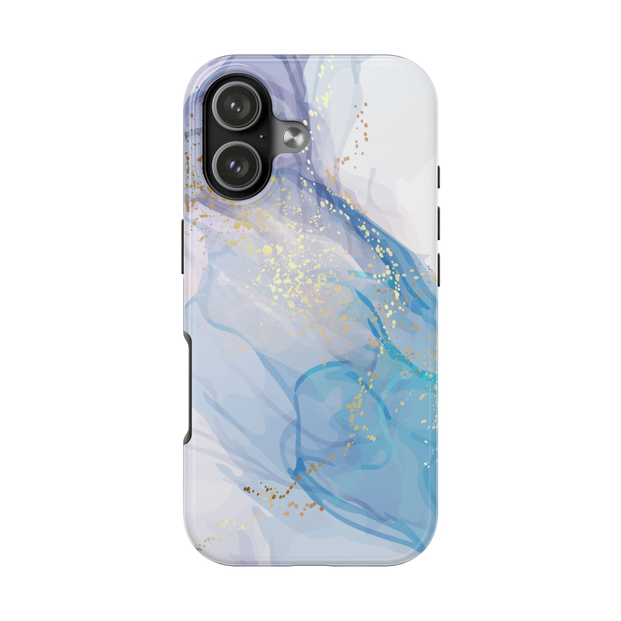 Phone Case | Gold Fleck Blue Marble Tough Protective Phone Cover