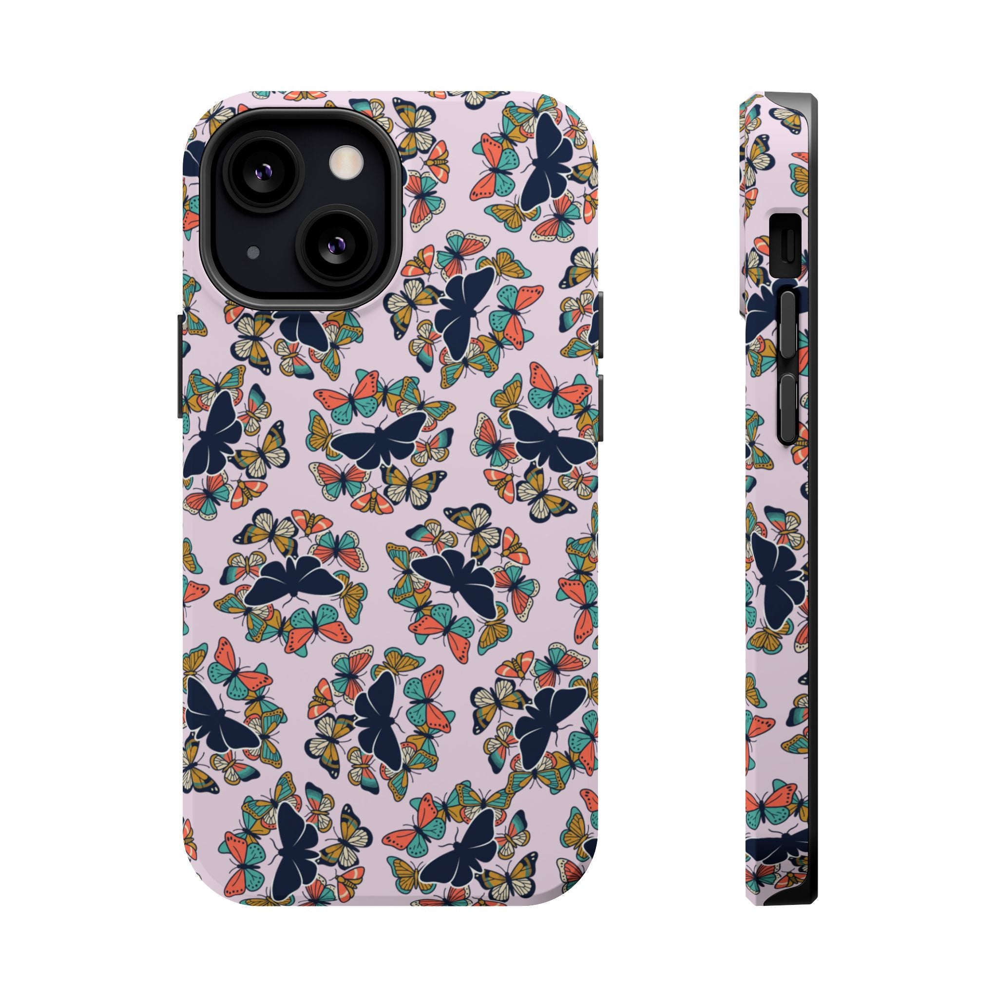 Phone Cases | Pastel Butterflies and Moths Pattern Magnetic Impact-Resistant Case