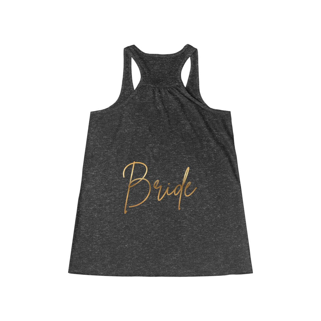 Gold Script "Bride" Flowy Racerback Tank Top