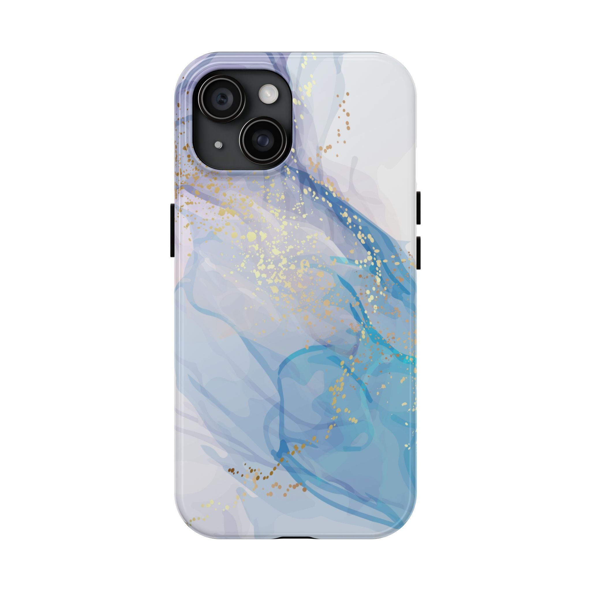 Phone Case | Gold Fleck Blue Marble Tough Protective Phone Cover