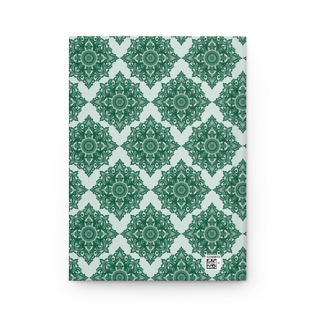 Journal | Vintage Green Lace Patterned Matte Hardcover Notebook