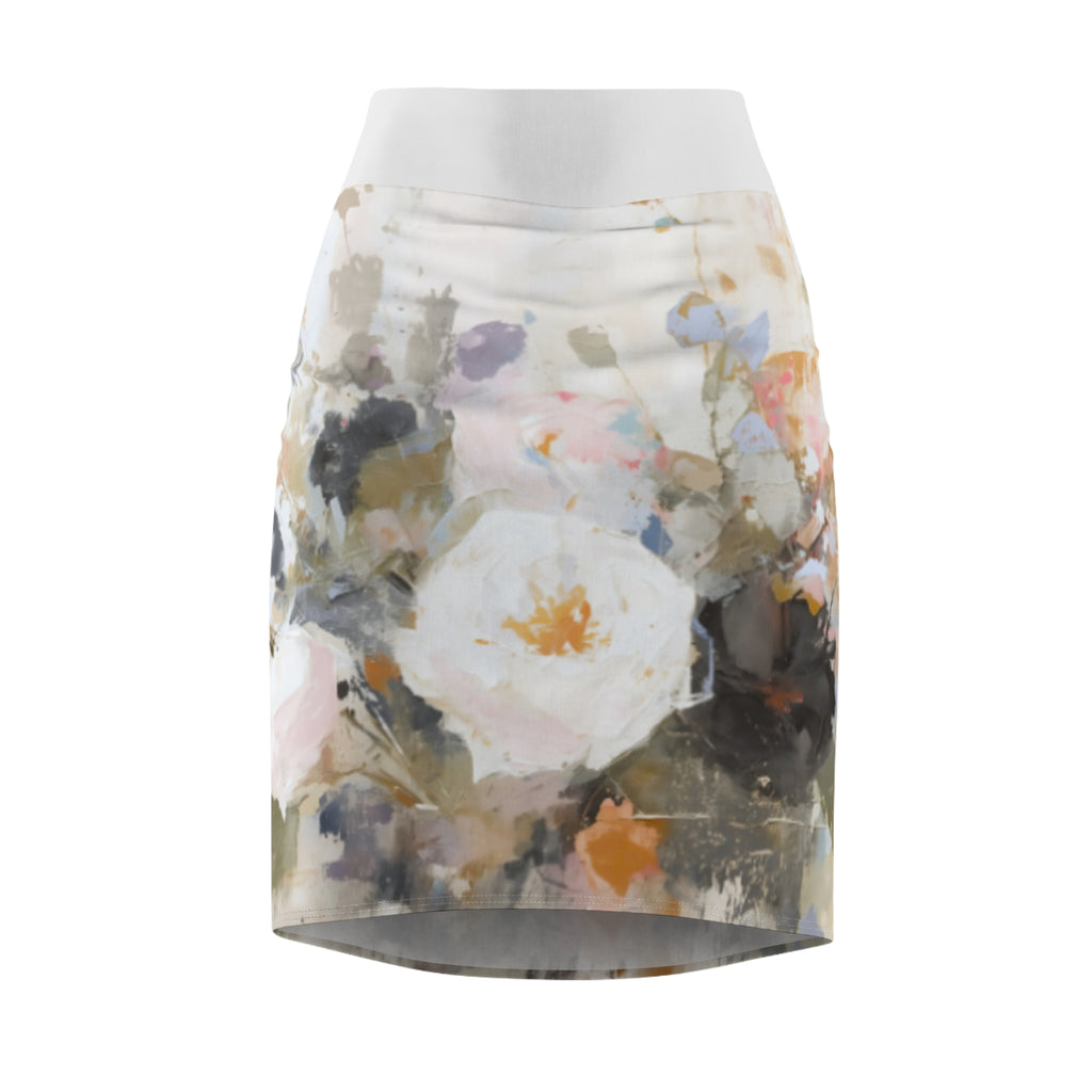 Women's Pencil Skirt | Soft Pastel Garden Skirt