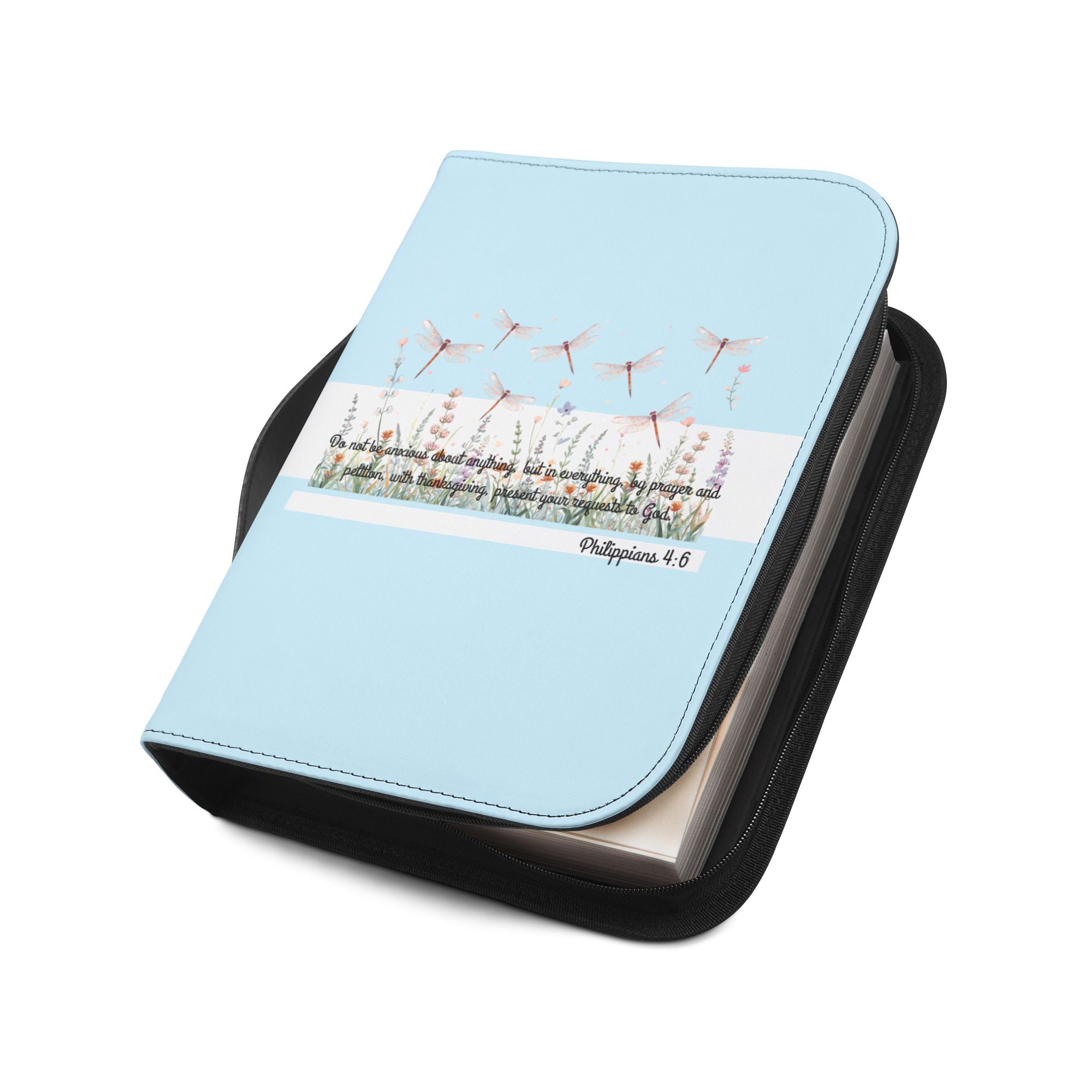 Bible Cover | Philippians 4:6 Soft Blue