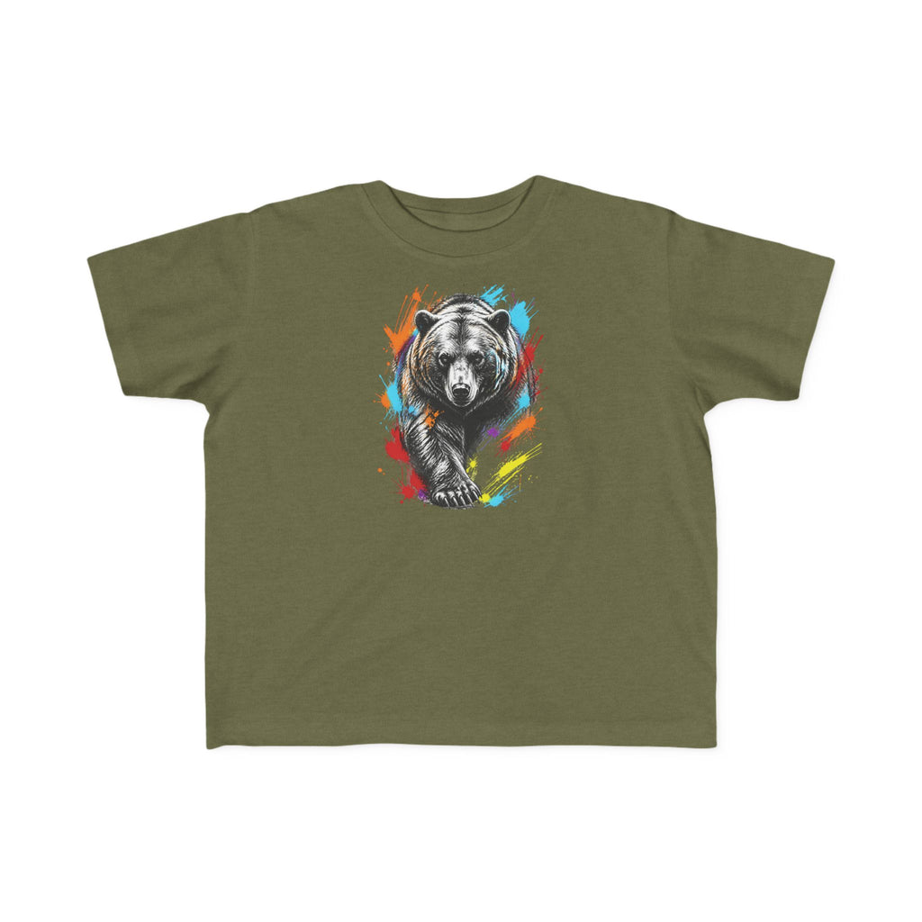 Colorful Kodiak Bear T-Shirt for Tots