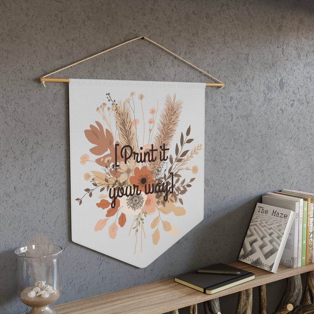 Pennant Banner | Neutral Dried Flowers Floral Boho Wall Decor