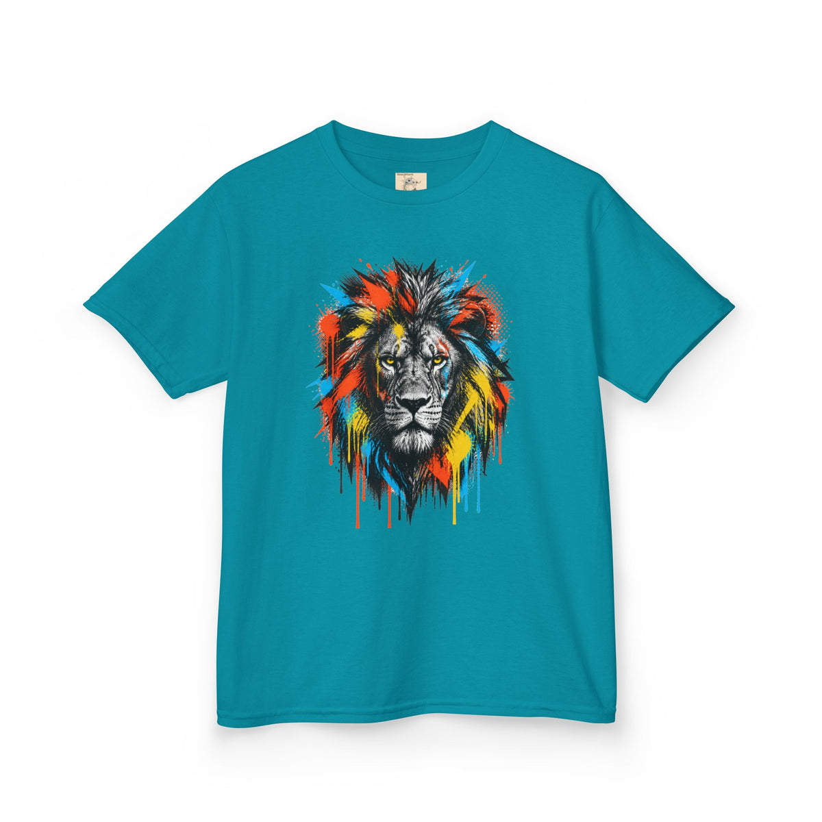 Lion Spirit Colorful Drip T-Shirt