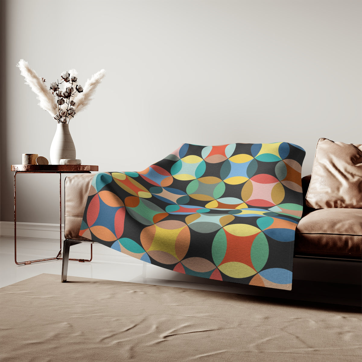 Vintage Mid-Century Circles Sweatshirt Blanket