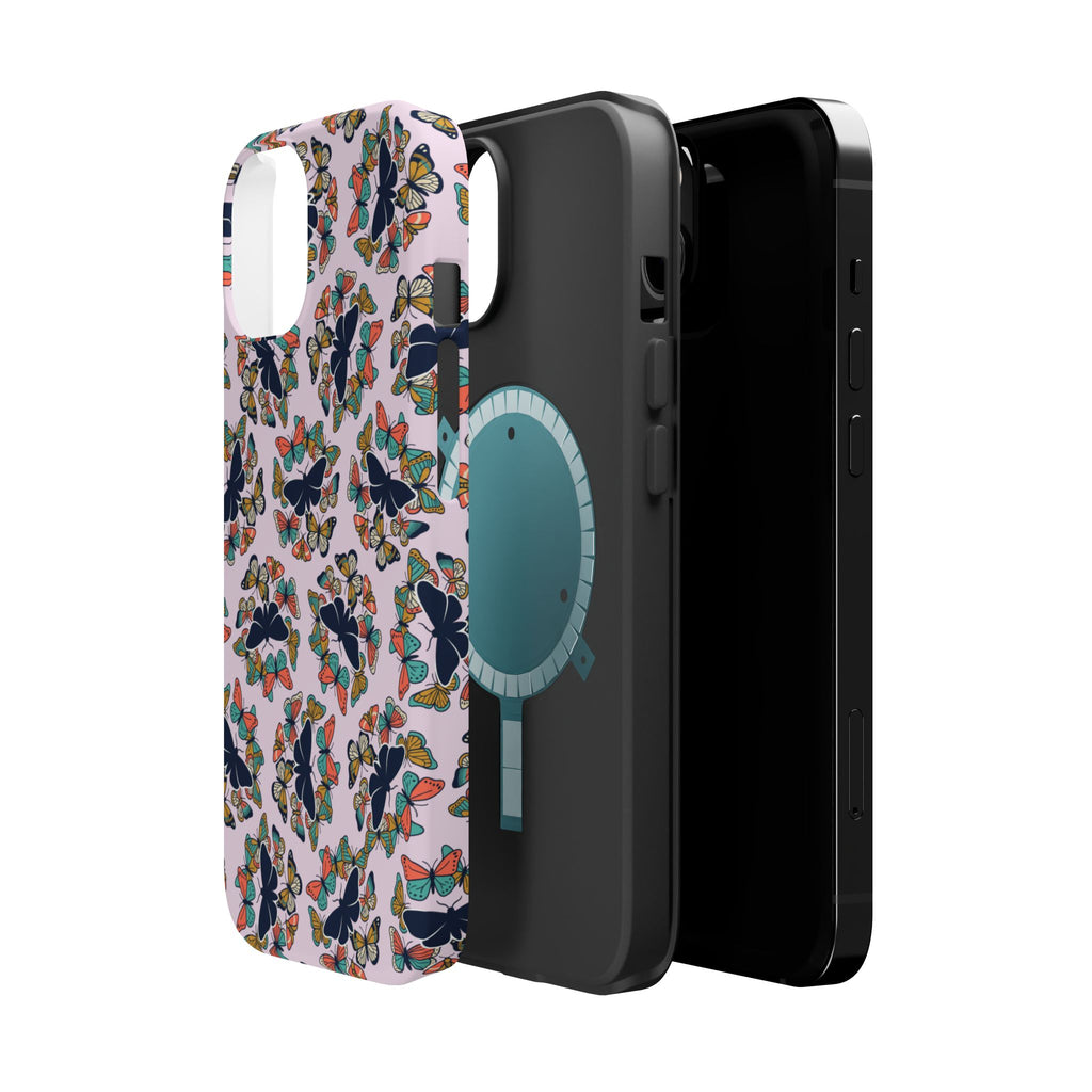 Phone Cases | Pastel Butterflies and Moths Pattern Magnetic Impact-Resistant Case