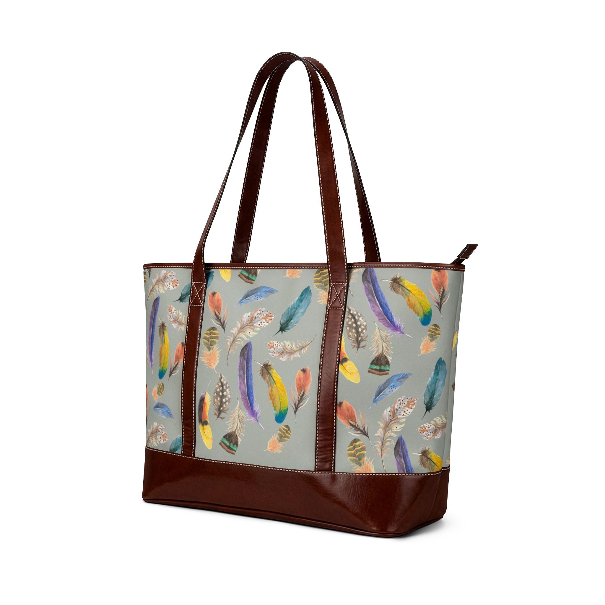Handbag | Colorful Watercolor Feather Fall Shoulder Bag Everyday & Travel