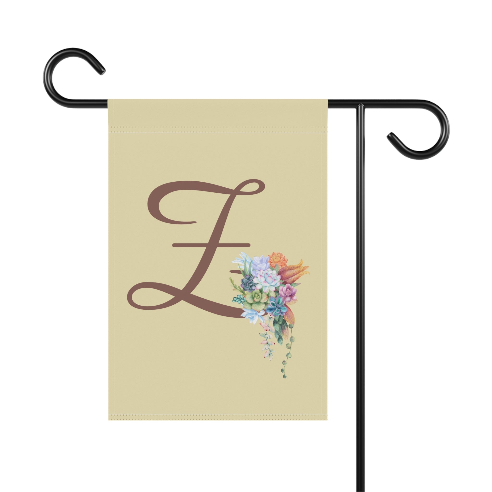 Home & Garden Banner | 'Z' Monogram Cheerful Succulents Flag