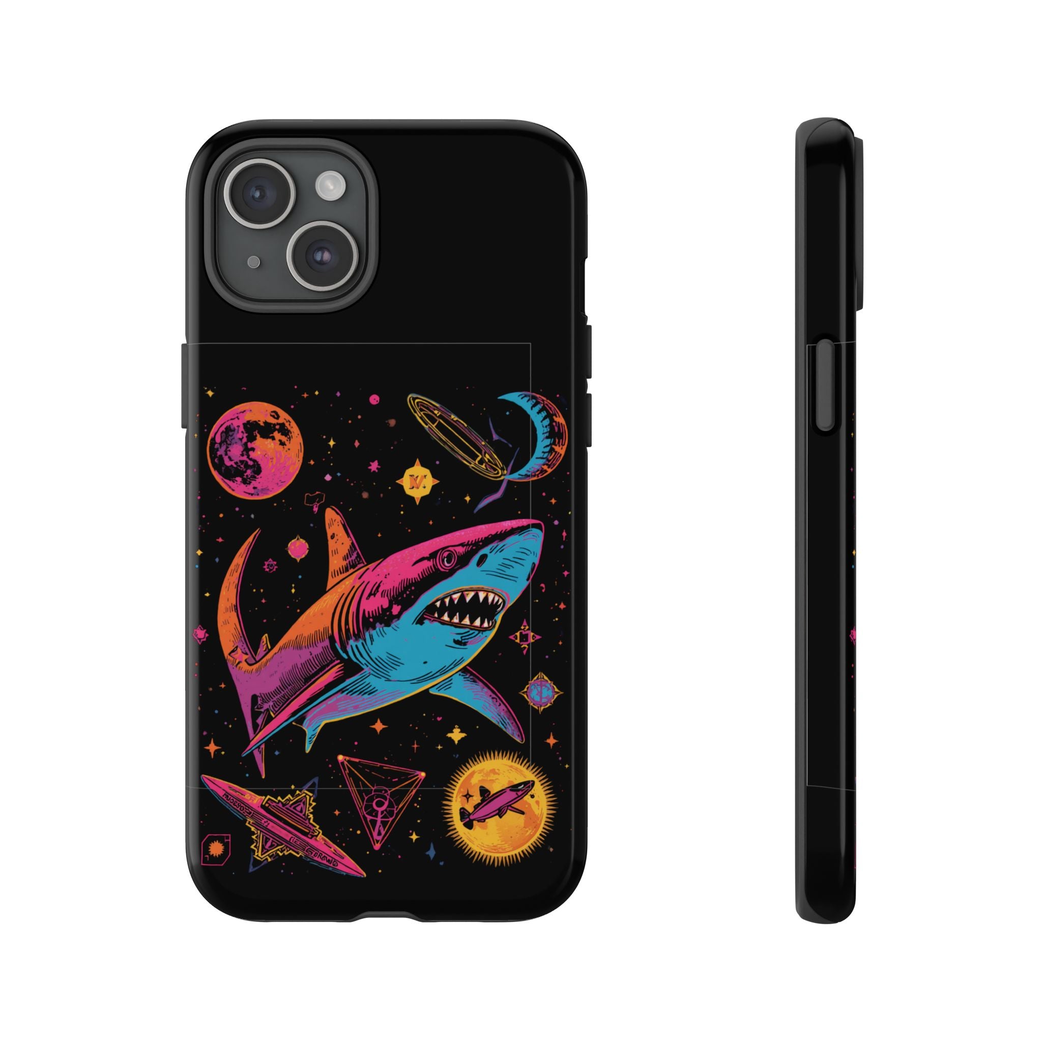 Phone Cases | Neon Space Shark Case