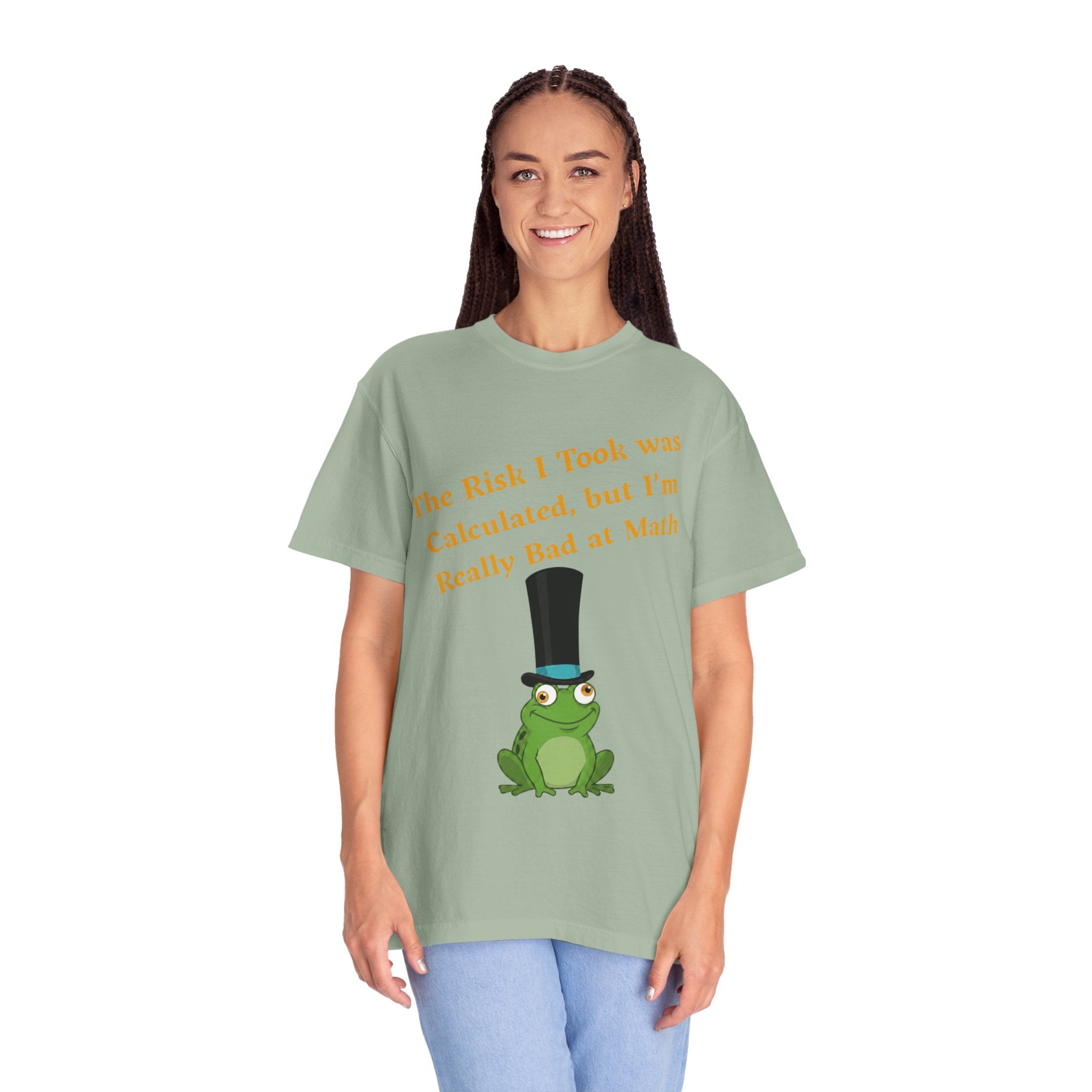 T-Shirt | Funny Frog "The Risk I Took Was Calculated" Graphic Tee