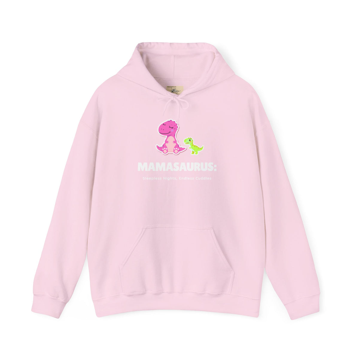 Pink Mama Dino with Baby Hoodie