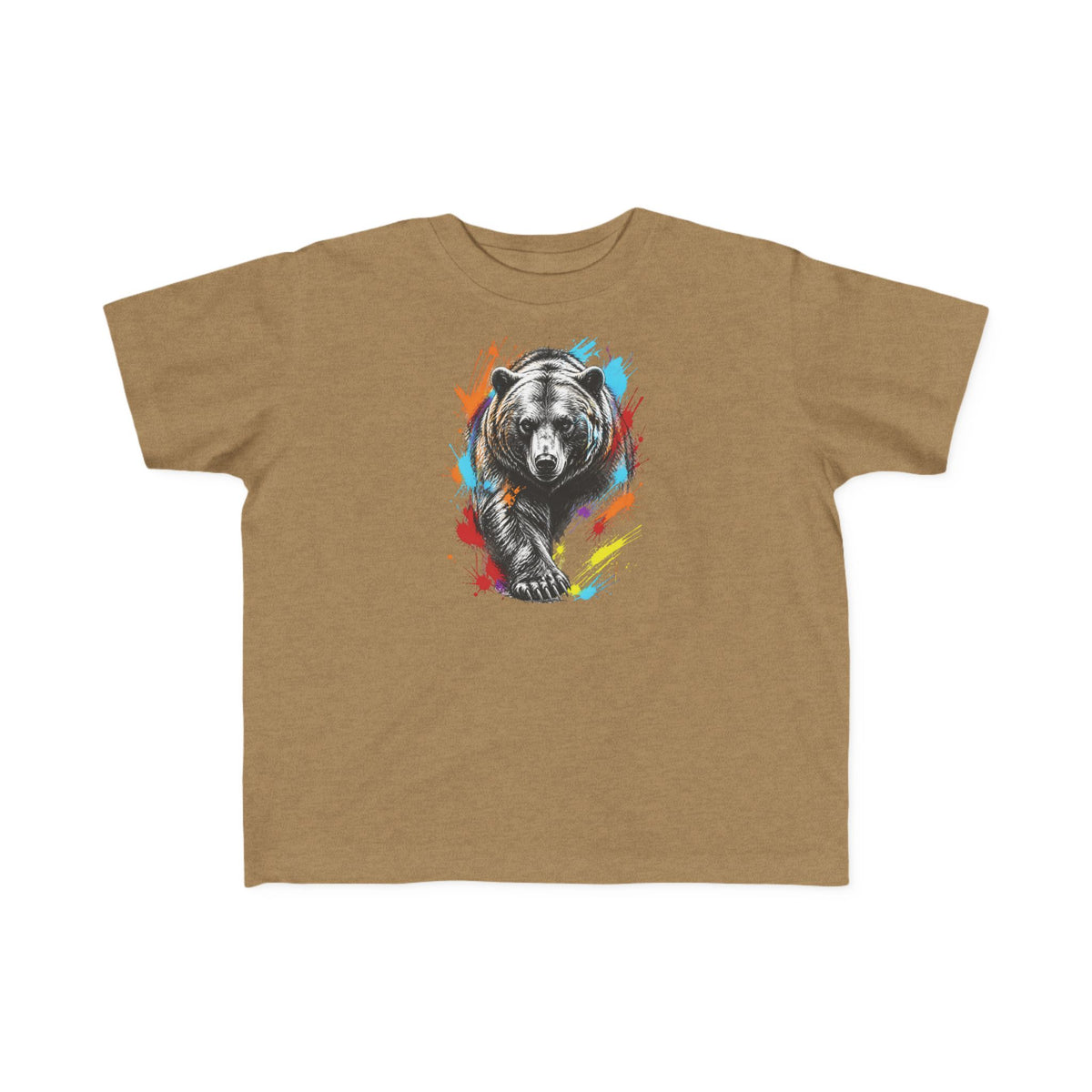 Colorful Kodiak Bear T-Shirt for Tots