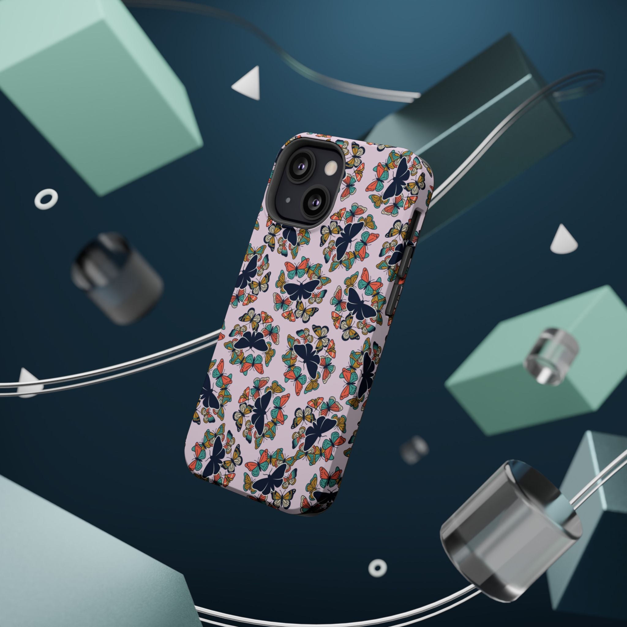 Phone Cases | Pastel Butterflies and Moths Pattern Magnetic Impact-Resistant Case