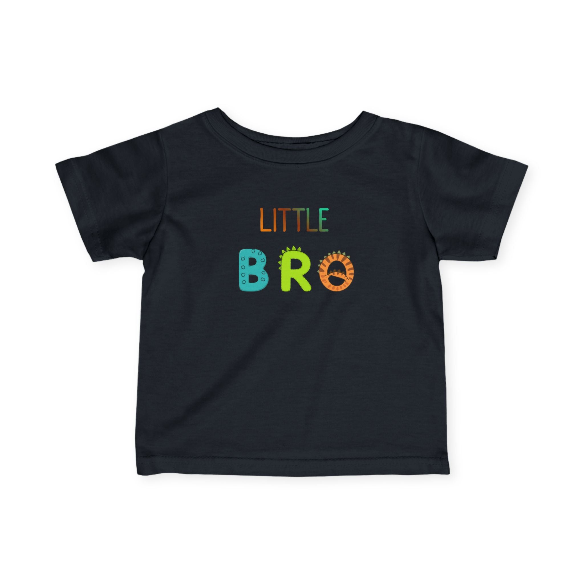 T-Shirt | 'Little Bro' Dino Letters Infant Tee
