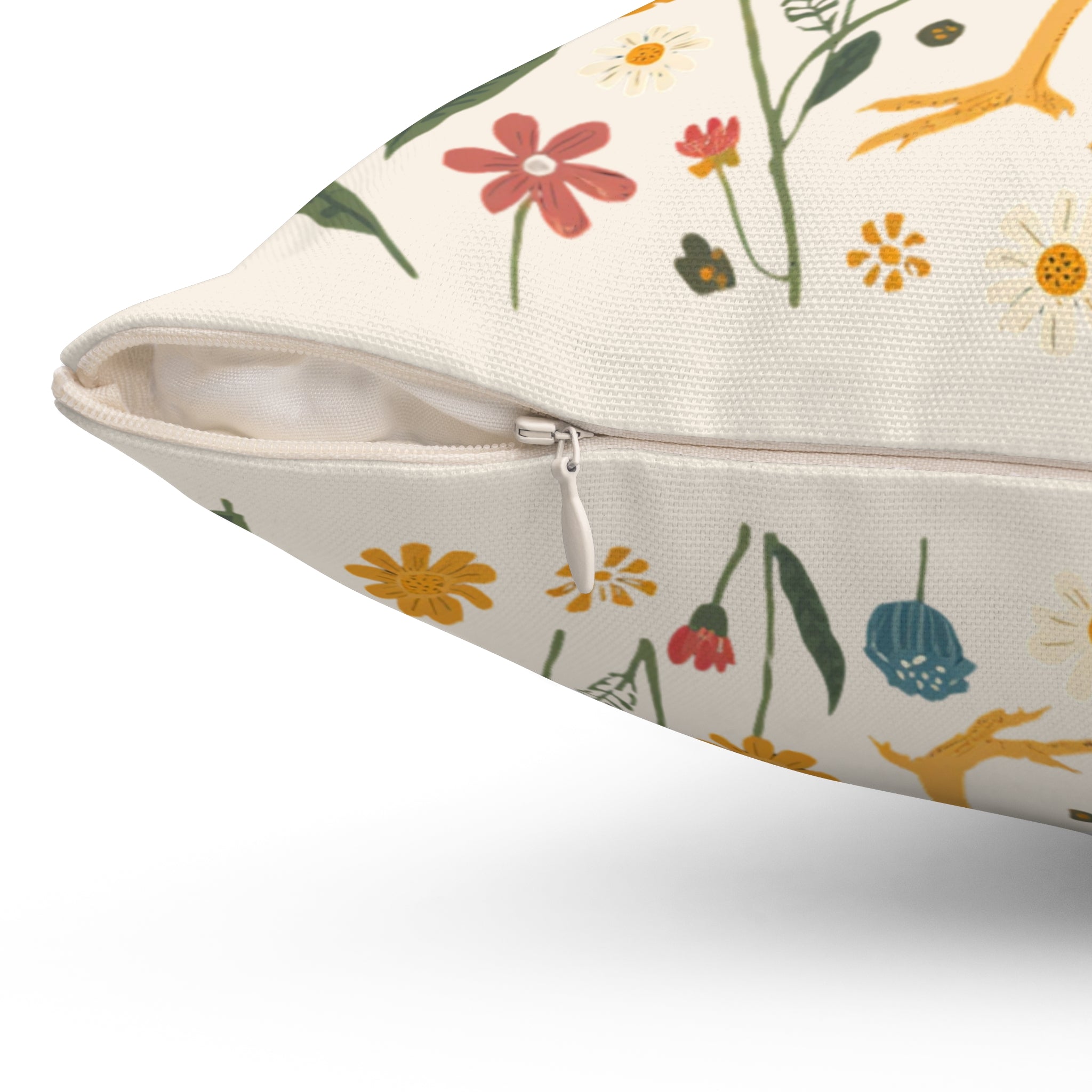 Throw Pillow | Farmhouse Rooster Floral Accent Pillow
