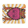 Mousepad | Psychedelic "Bearded Dragon" Rectangular Retro Rays