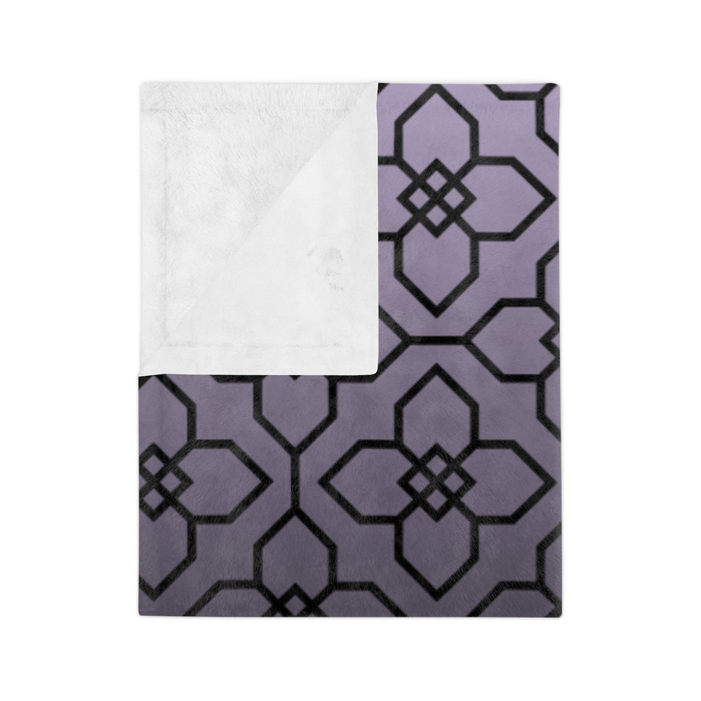 Vintage Floral over Charcoal Gradient Microfiber Throw
