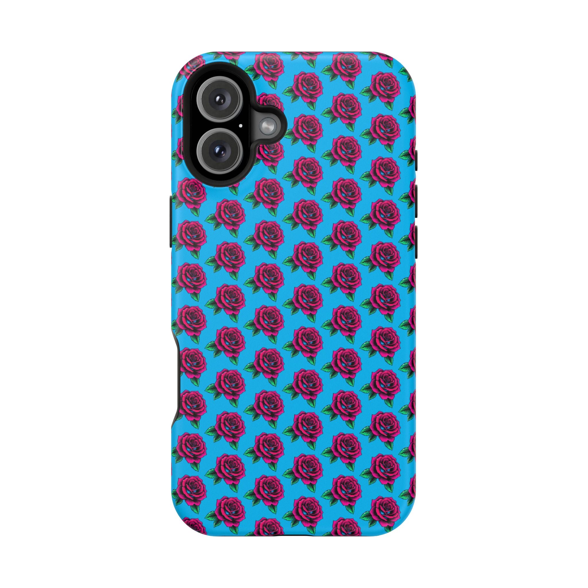 Phone Cases | Bright Rose Pattern Magnetic Impact-Resistant Case