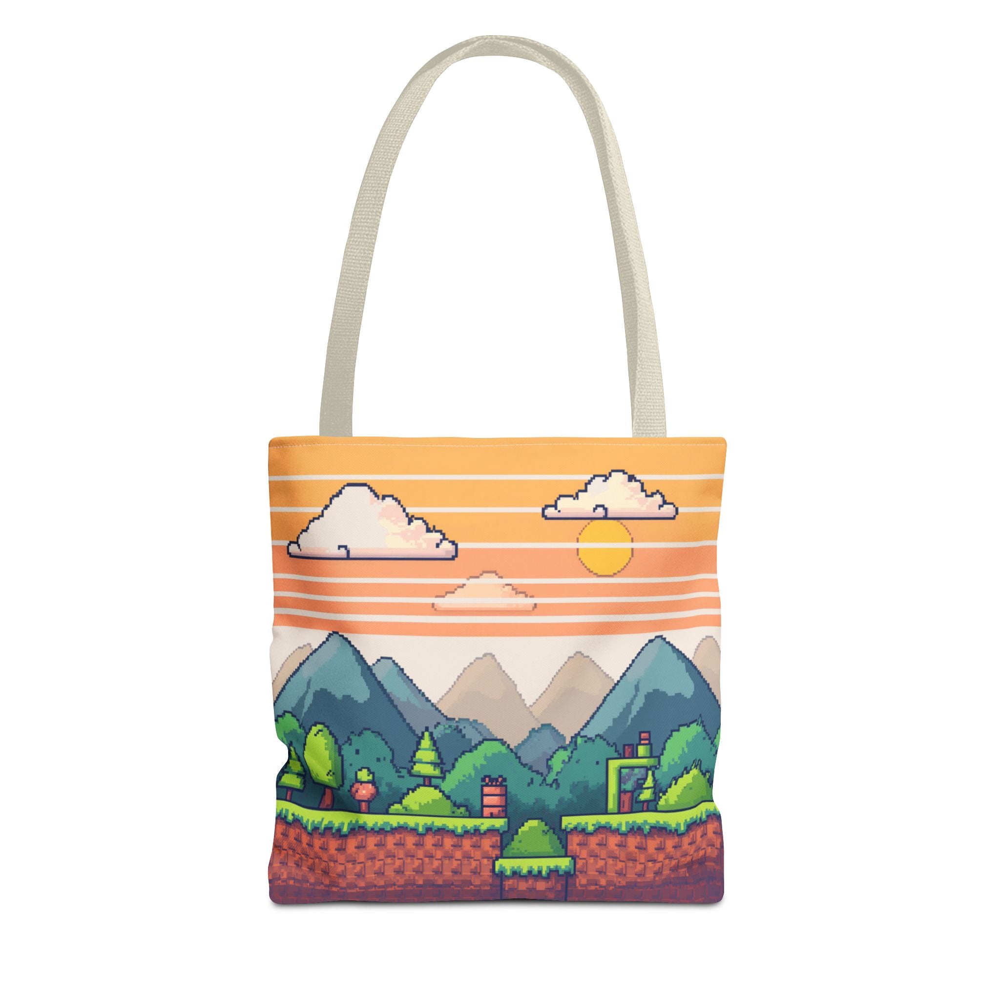 Tote Bag | Pixel Sunset Mountain Gamer Tote