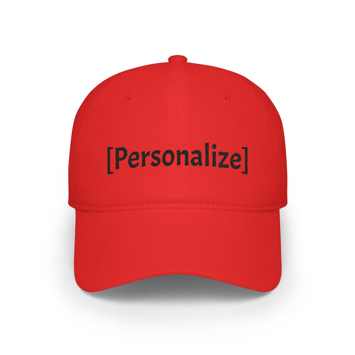 Personalized Text Embroidered Low Profile Baseball Cap