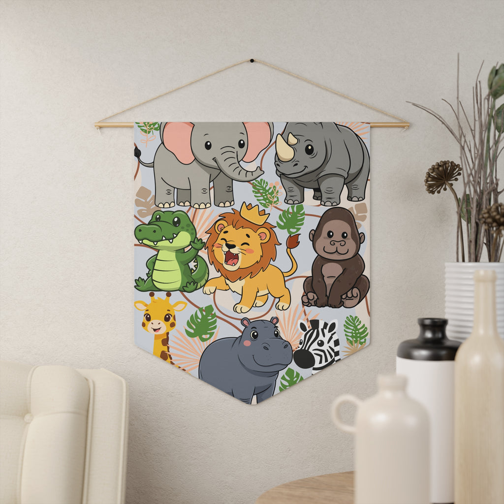 Pennant Banner | Cute Jungle Animal Nursery Safari Wall Decor