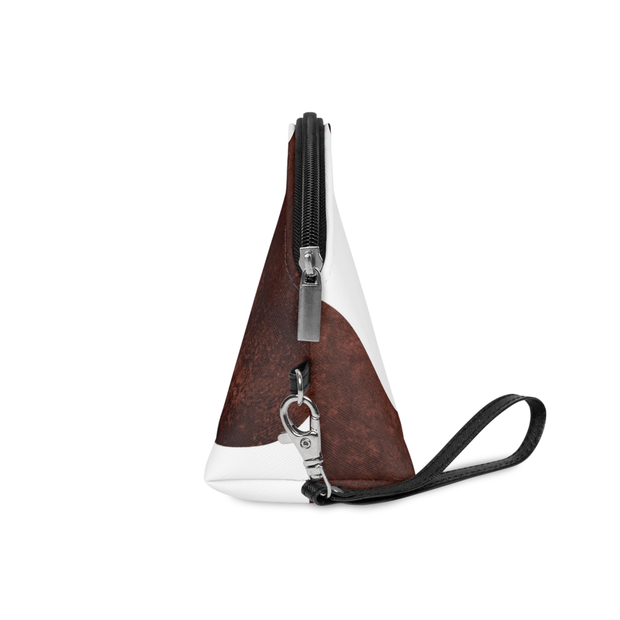 Cosmetic Pouch | Brown Rustic Cowhide Makeup Bag