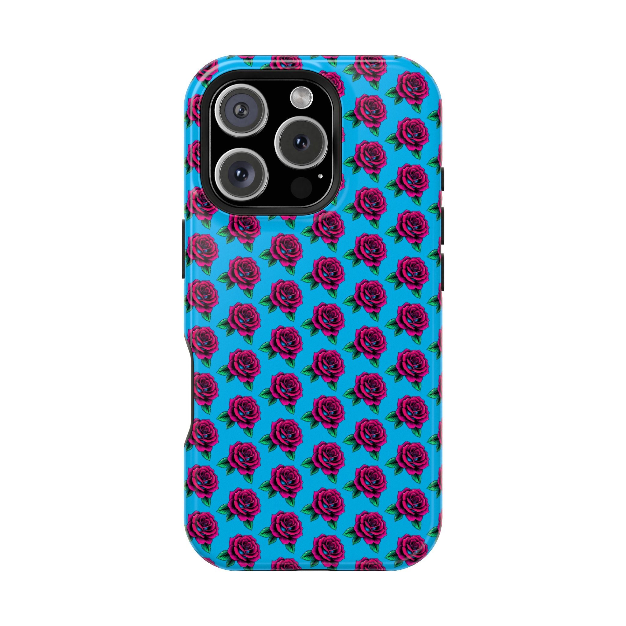 Phone Cases | Bright Rose Pattern Magnetic Impact-Resistant Case