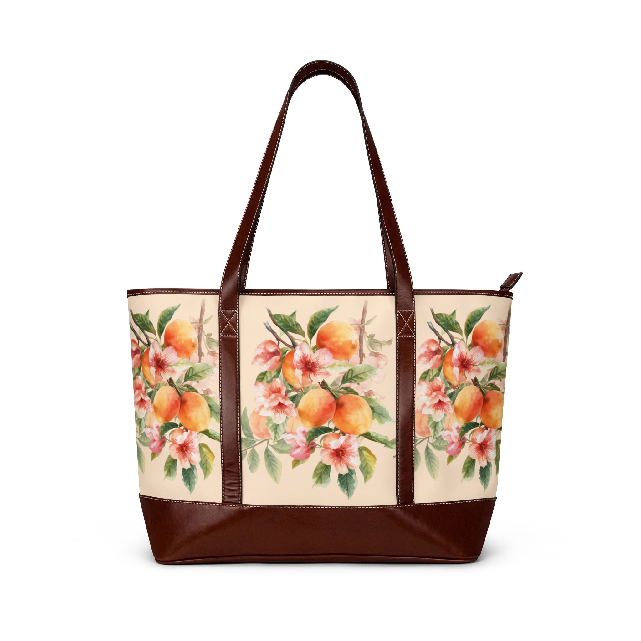 Handbag | Peach Blossom Watercolor Shoulder Bag