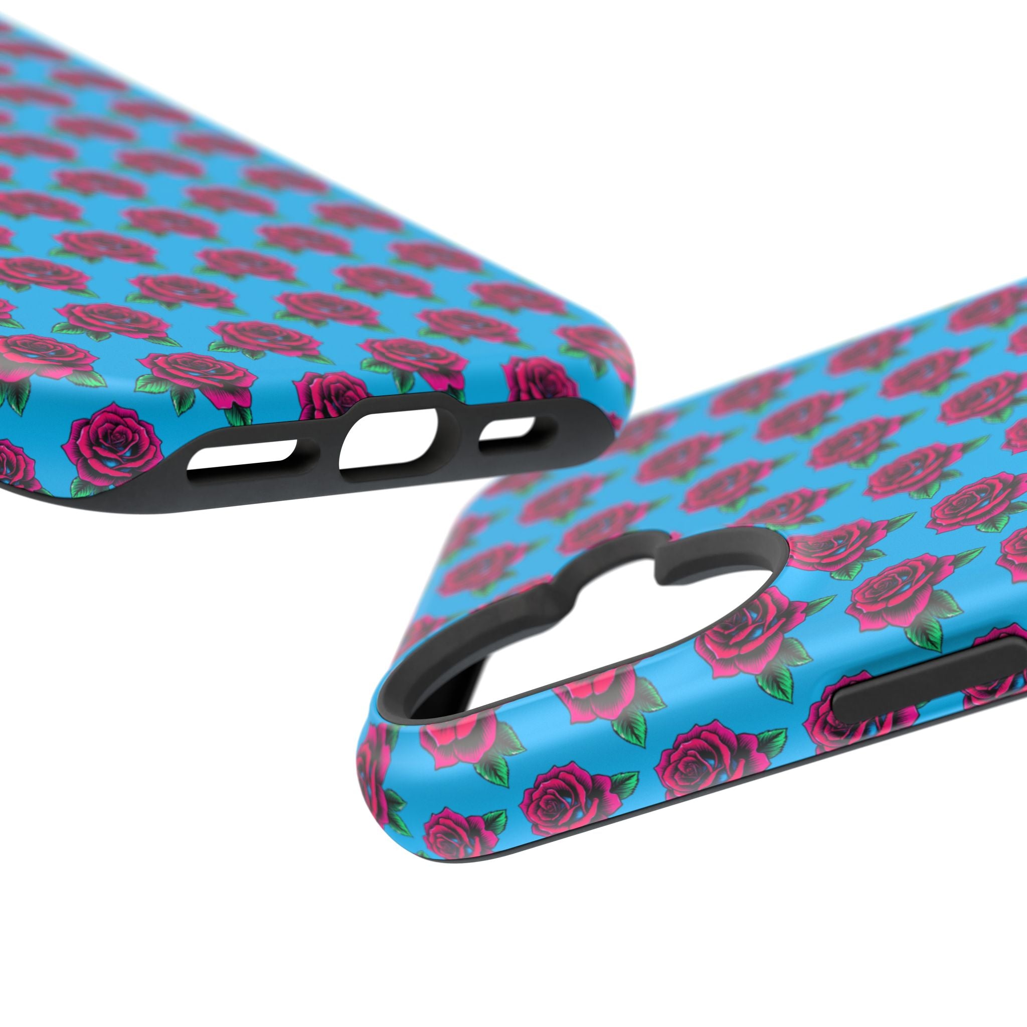 Phone Cases | Bright Rose Pattern Magnetic Impact-Resistant Case