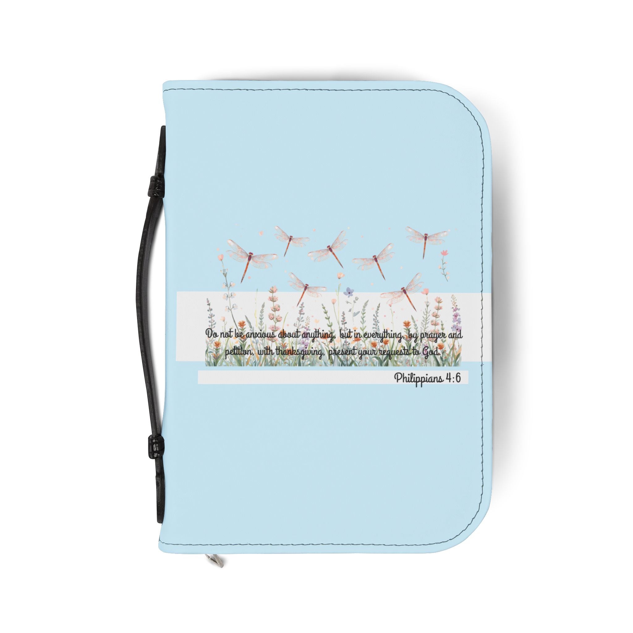 Bible Cover | Philippians 4:6 Soft Blue