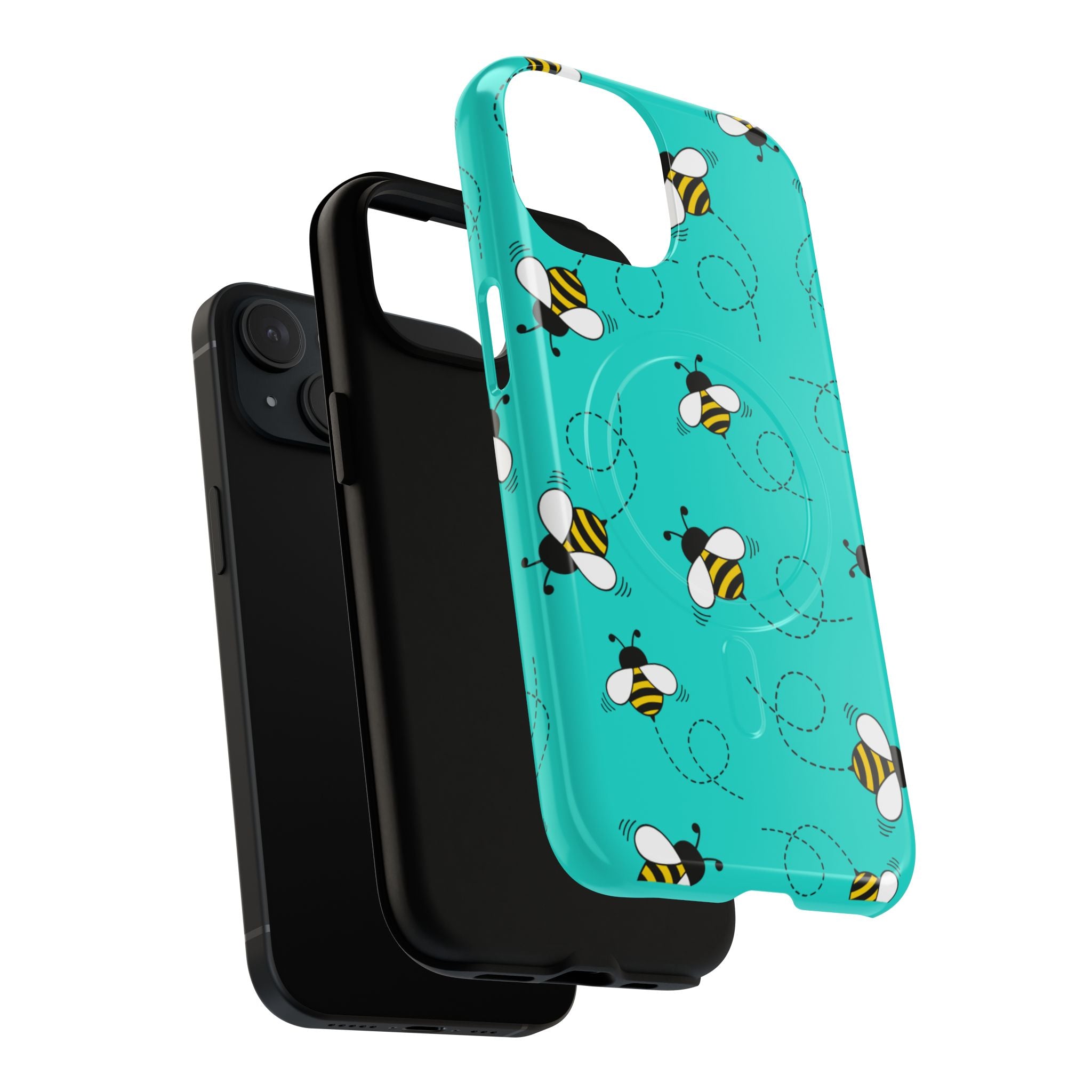 Phone Case | Cute Turquoise Bumblebee Tough Magnetic Phone Case