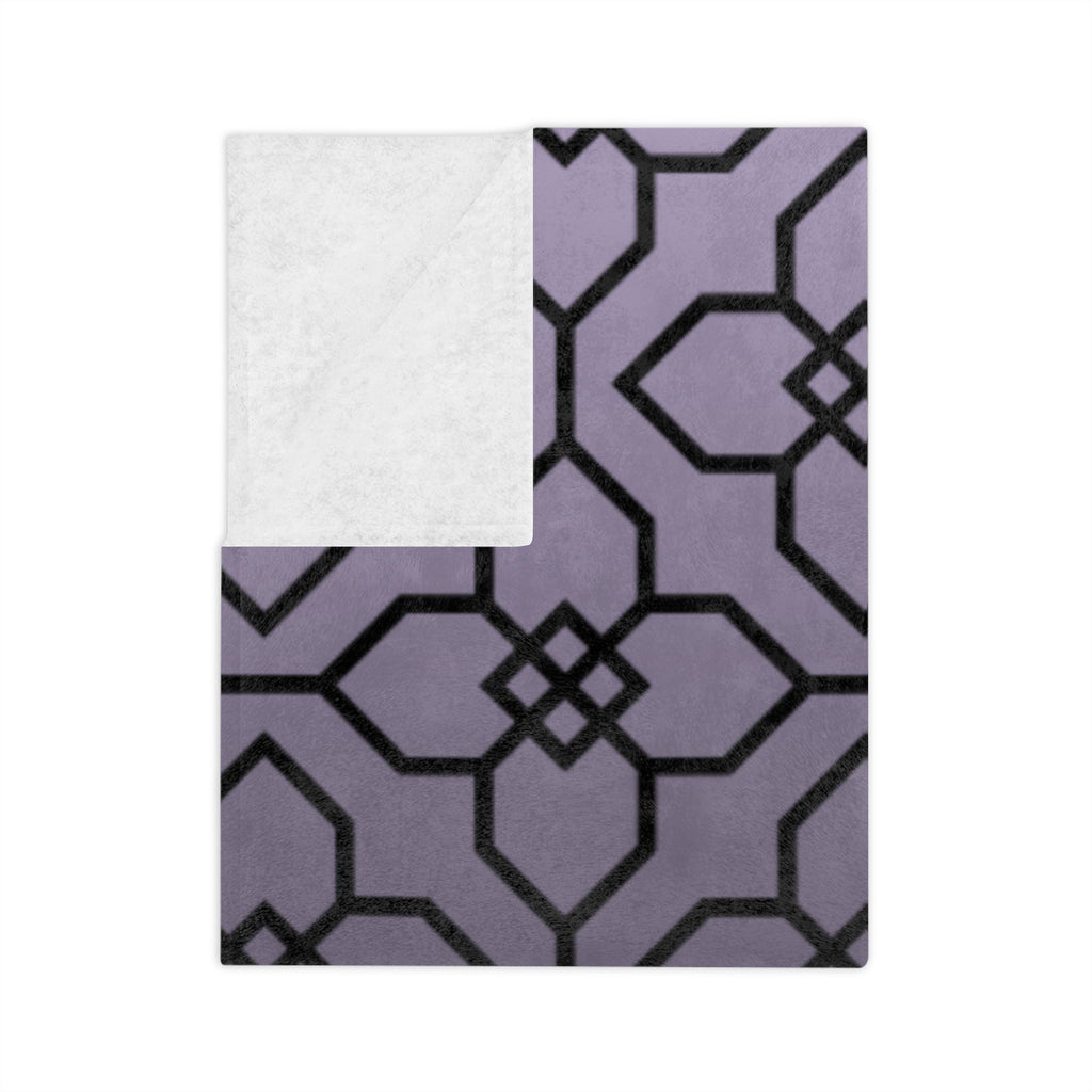 Vintage Floral over Charcoal Gradient Microfiber Throw