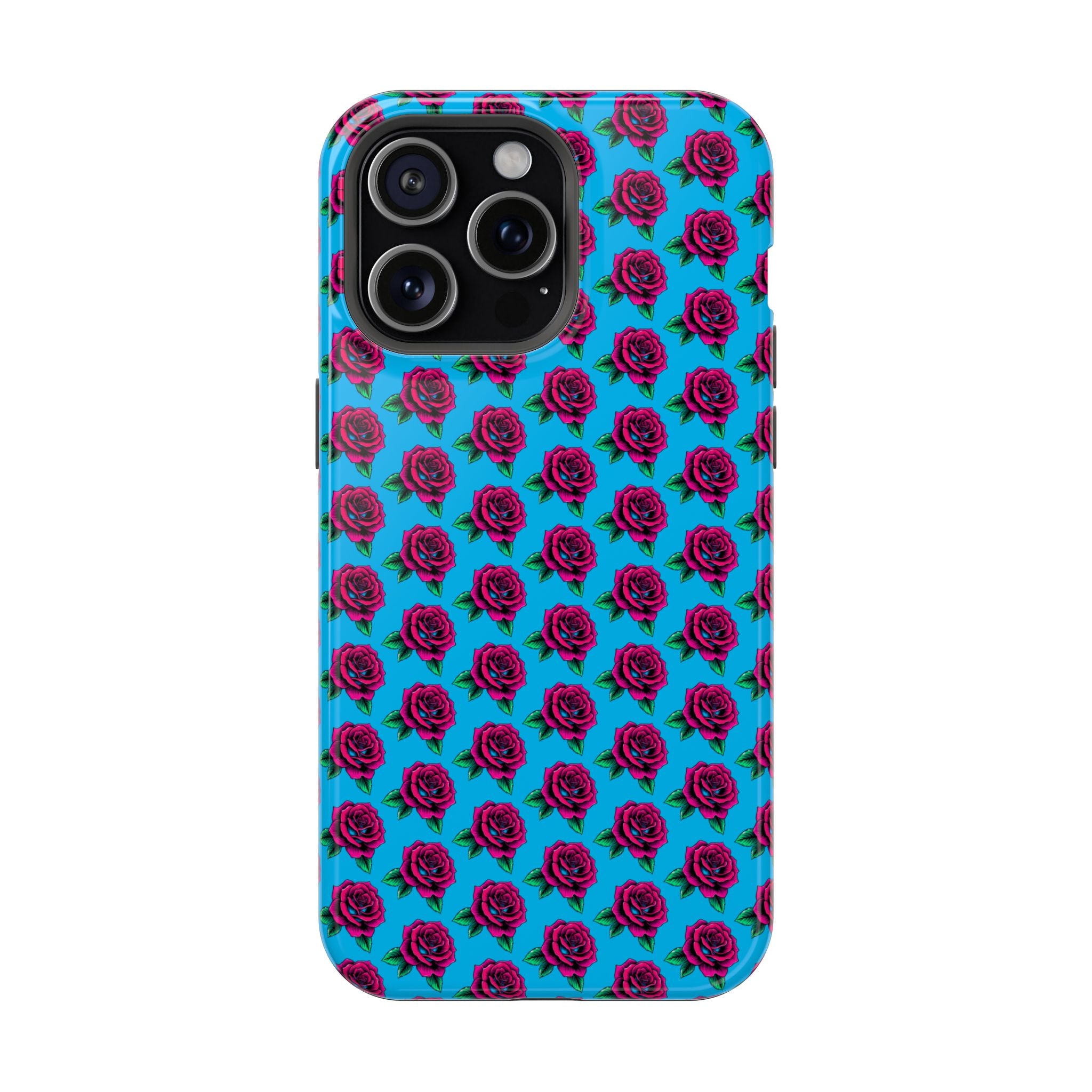 Phone Cases | Bright Rose Pattern Magnetic Impact-Resistant Case