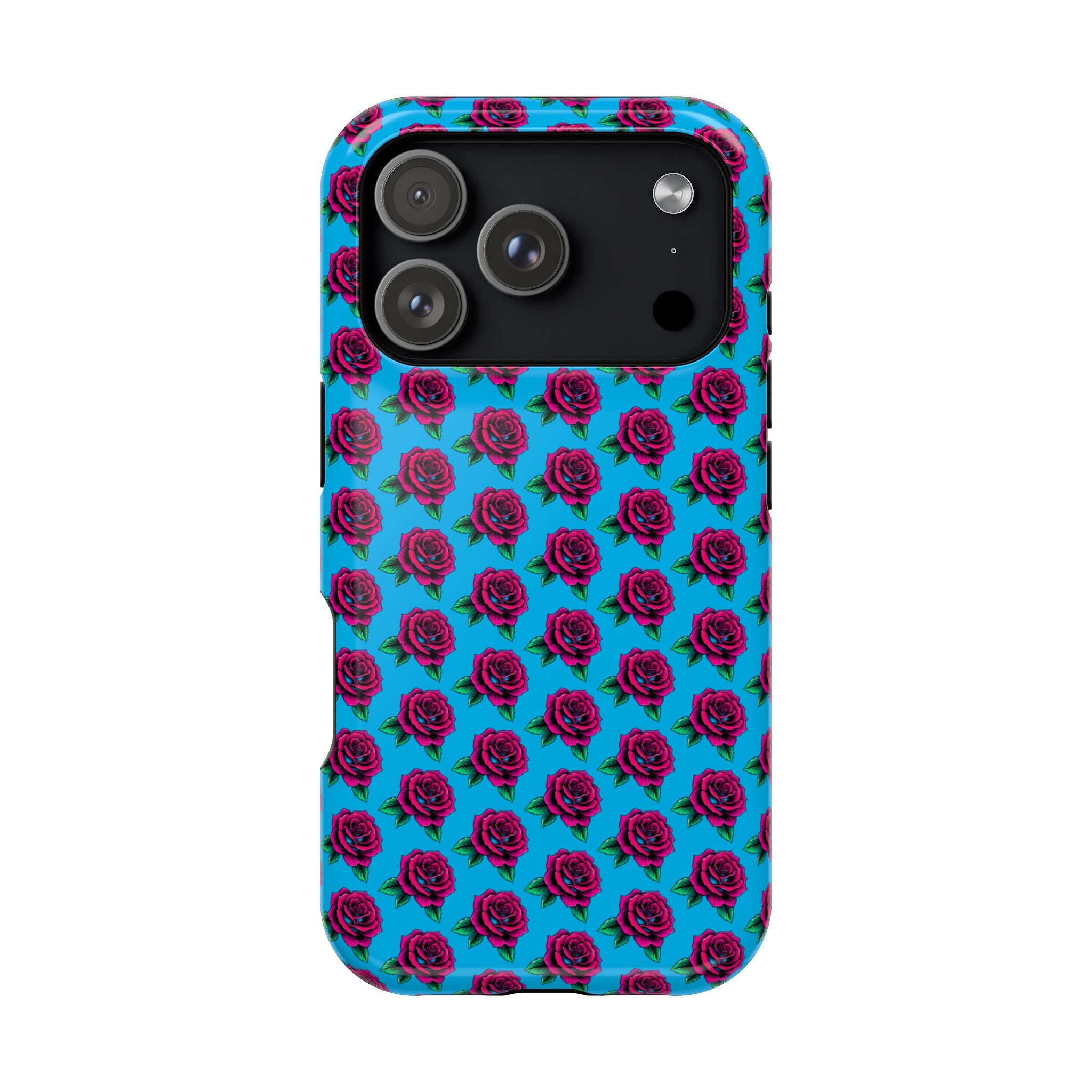 Phone Cases | Bright Rose Pattern Magnetic Impact-Resistant Case