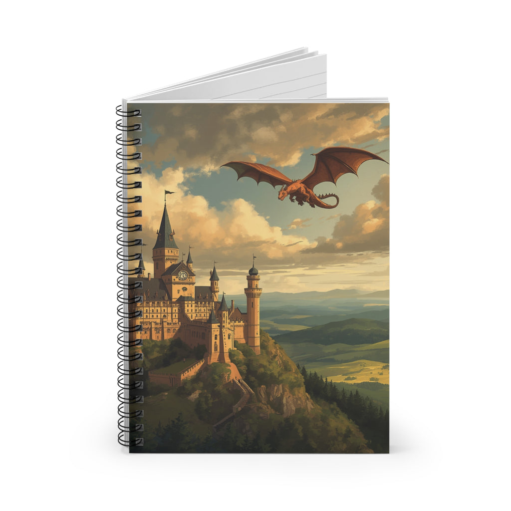 Journal | Fantasy Dragon & Castle Spiral Notebook for Writers & Gamers