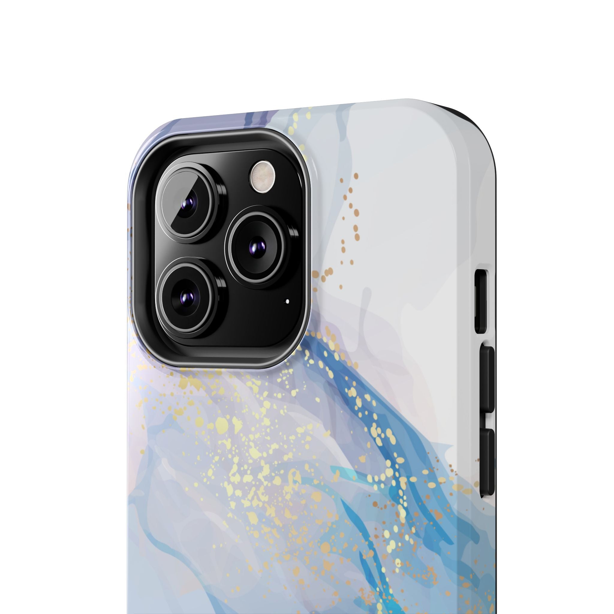 Phone Case | Gold Fleck Blue Marble Tough Protective Phone Cover