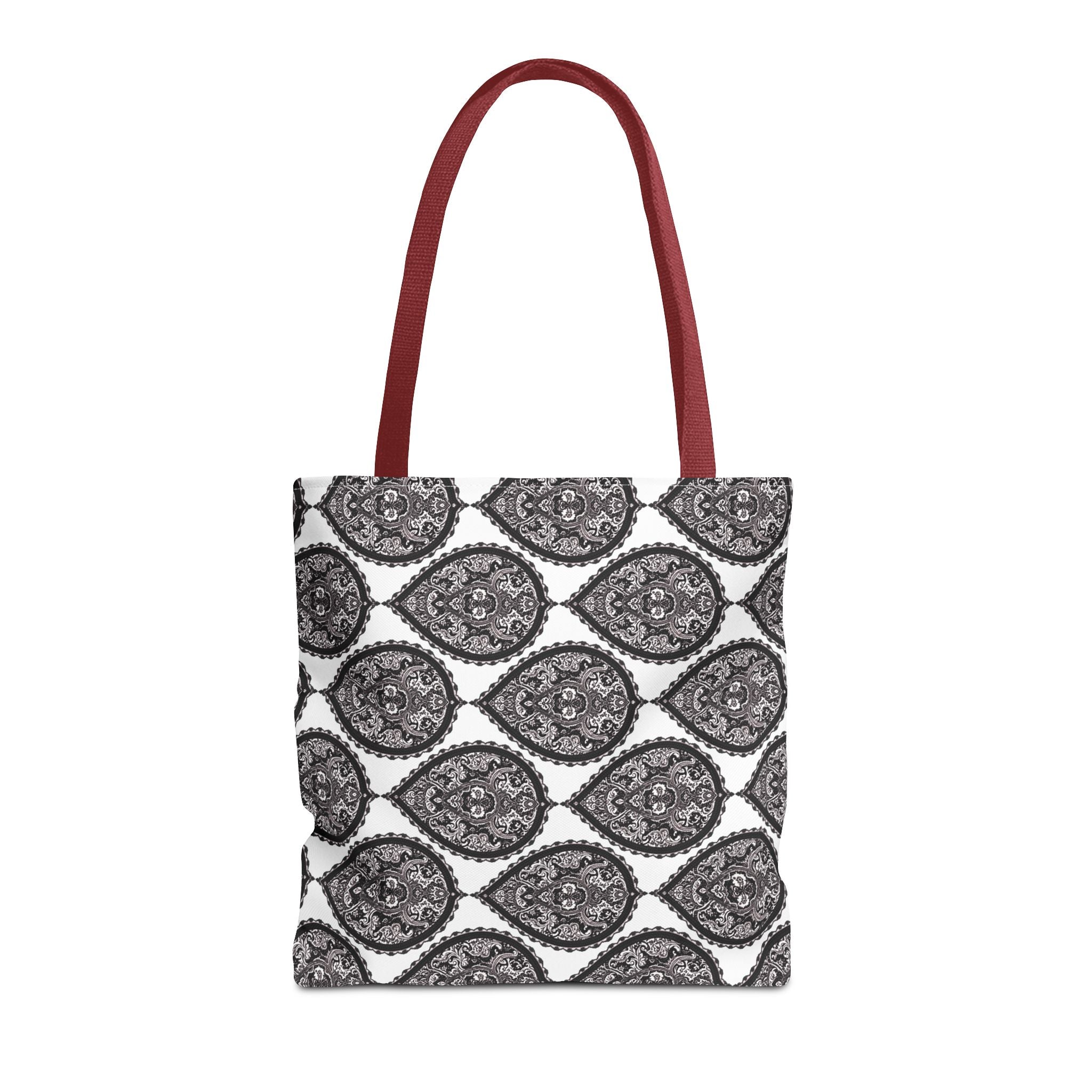 Tote Bag | Black & White Paisley Pattern