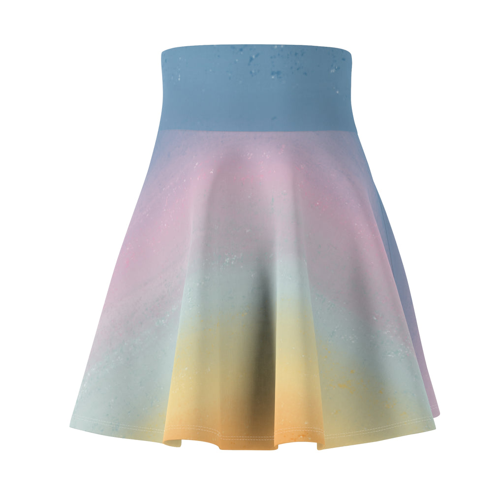 Women's Skater Skirt | Soft Pastel Ombre Skirt