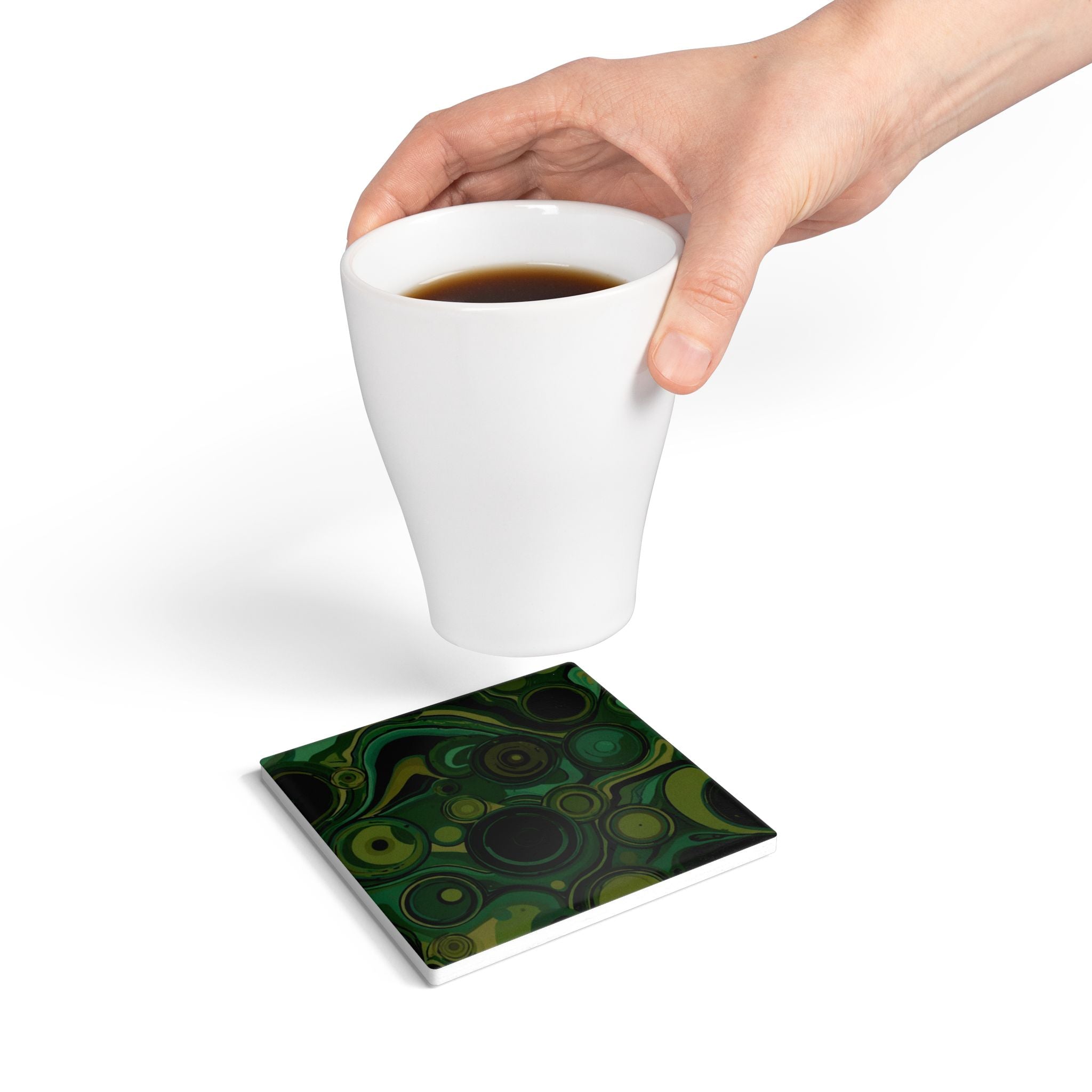 Ceramic Coasters | Retro Geode Swirl
