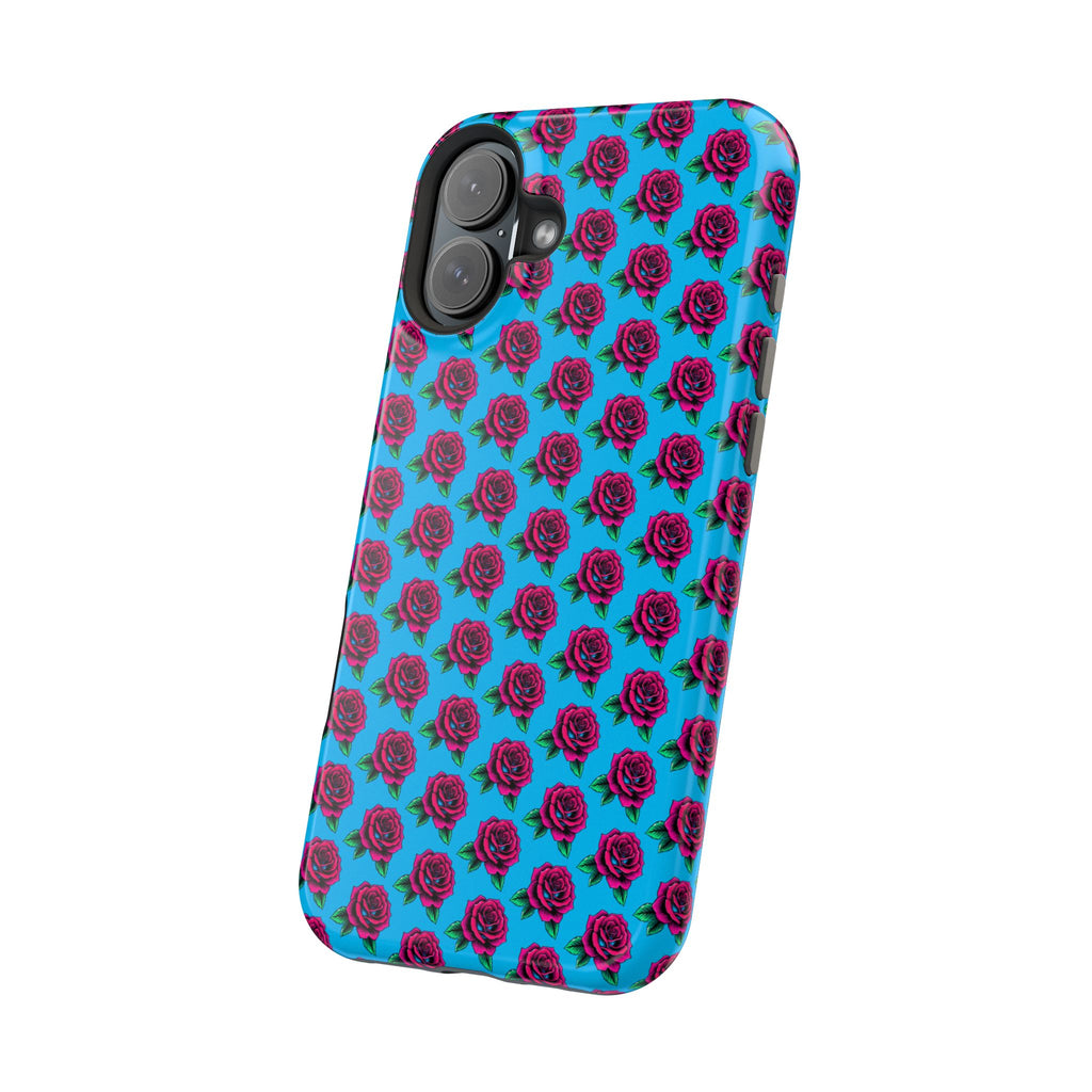 Phone Cases | Bright Rose Pattern Magnetic Impact-Resistant Case