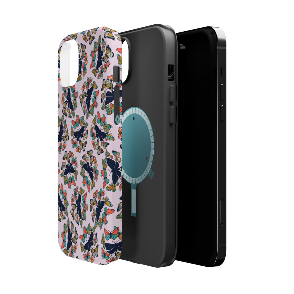 Phone Cases | Pastel Butterflies and Moths Pattern Magnetic Impact-Resistant Case