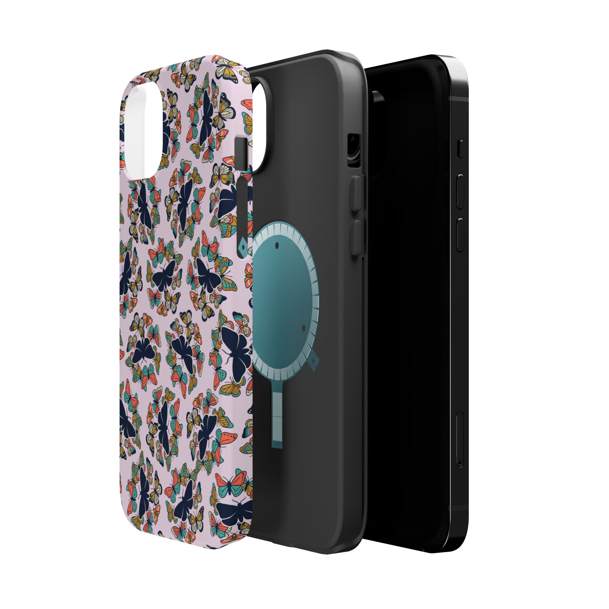 Phone Cases | Pastel Butterflies and Moths Pattern Magnetic Impact-Resistant Case