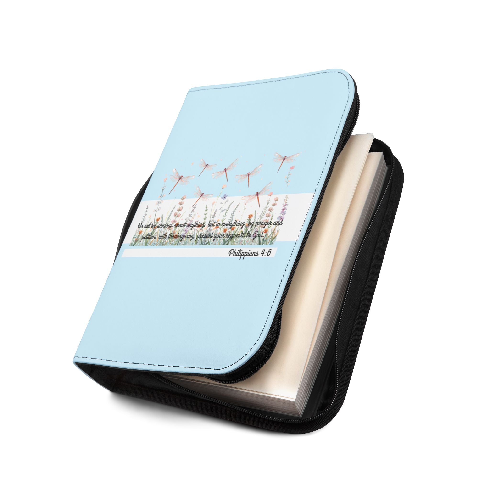 Bible Cover | Philippians 4:6 Soft Blue