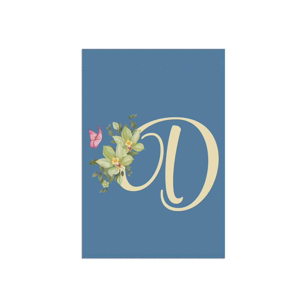 Home & Garden Banner | 'D' Monogram Orchid Flag