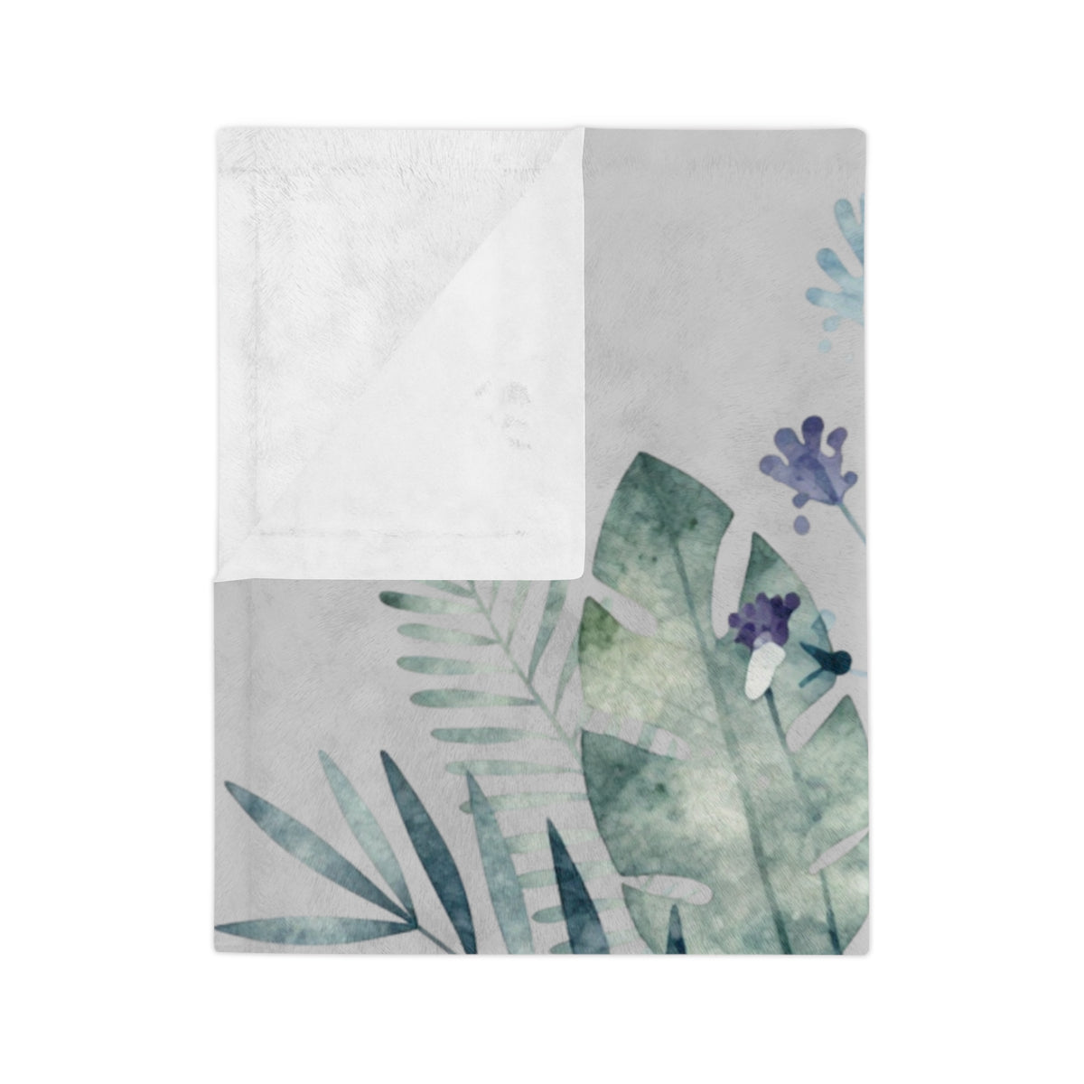 Customizable Watercolor Botanical Microfiber Throw