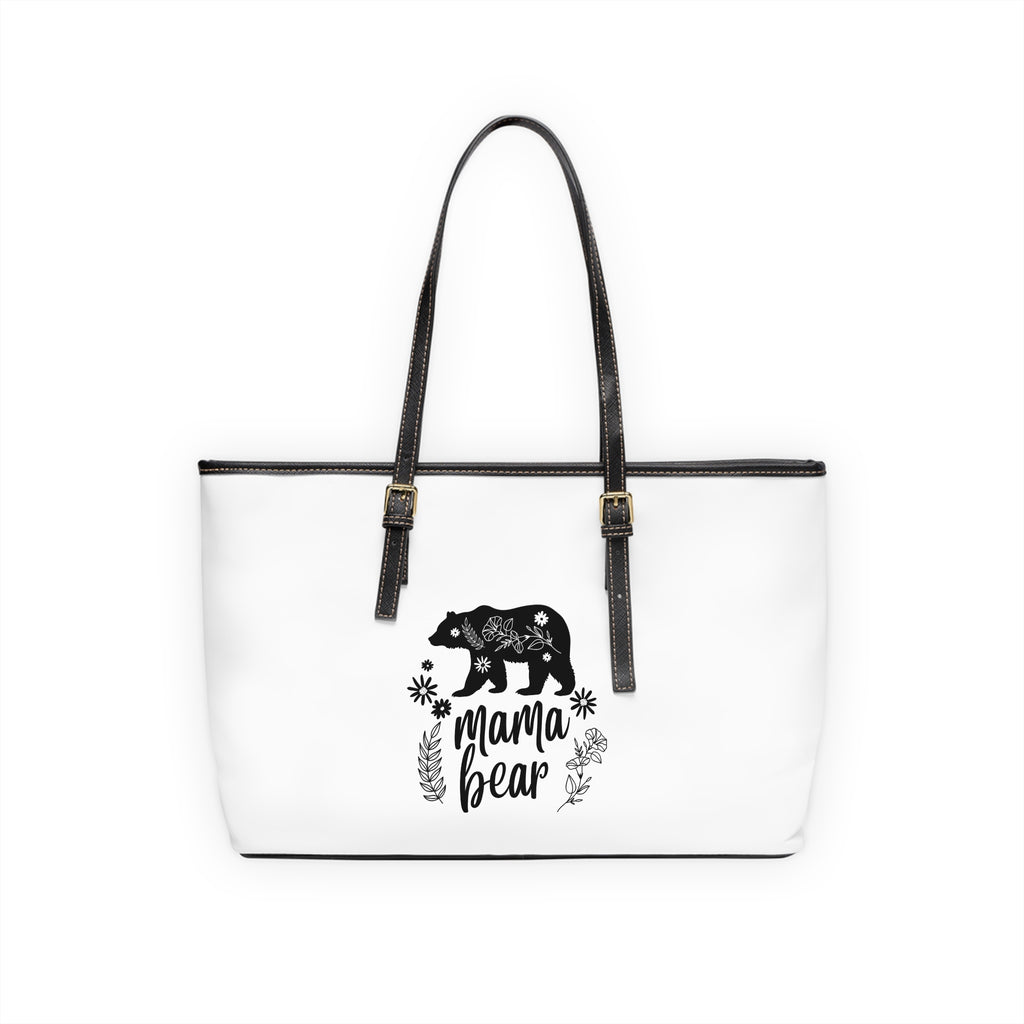 Handbag | 'Mama Bear' Shoulder Bag – Floral Bear Tote for Moms