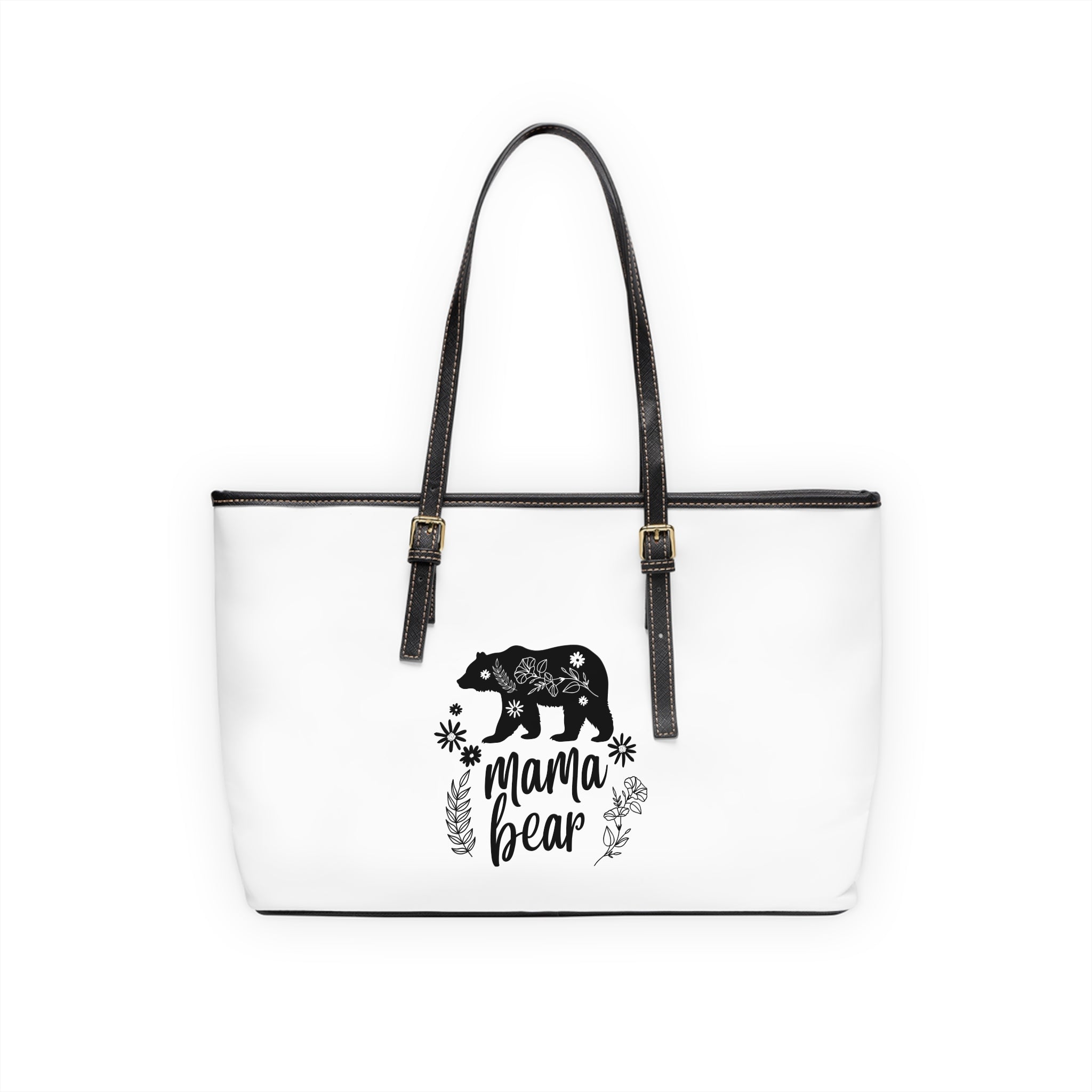 Handbag | 'Mama Bear' Shoulder Bag – Floral Bear Tote for Moms
