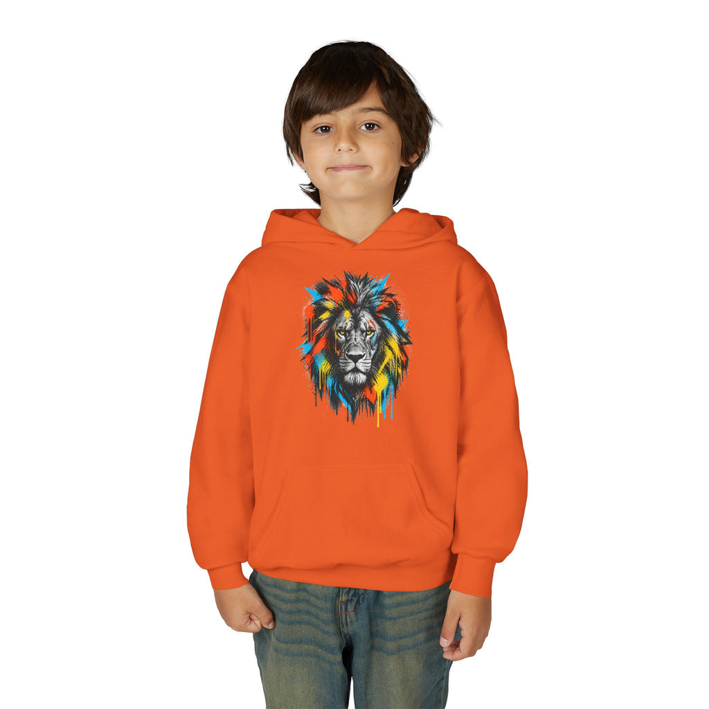 Lion Spirit Paint Drips Youth Hoodie